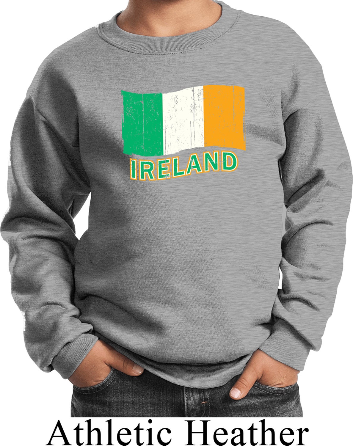 Distressed Ireland Flag Kid's St Patrick's Day Sweat - Etsy