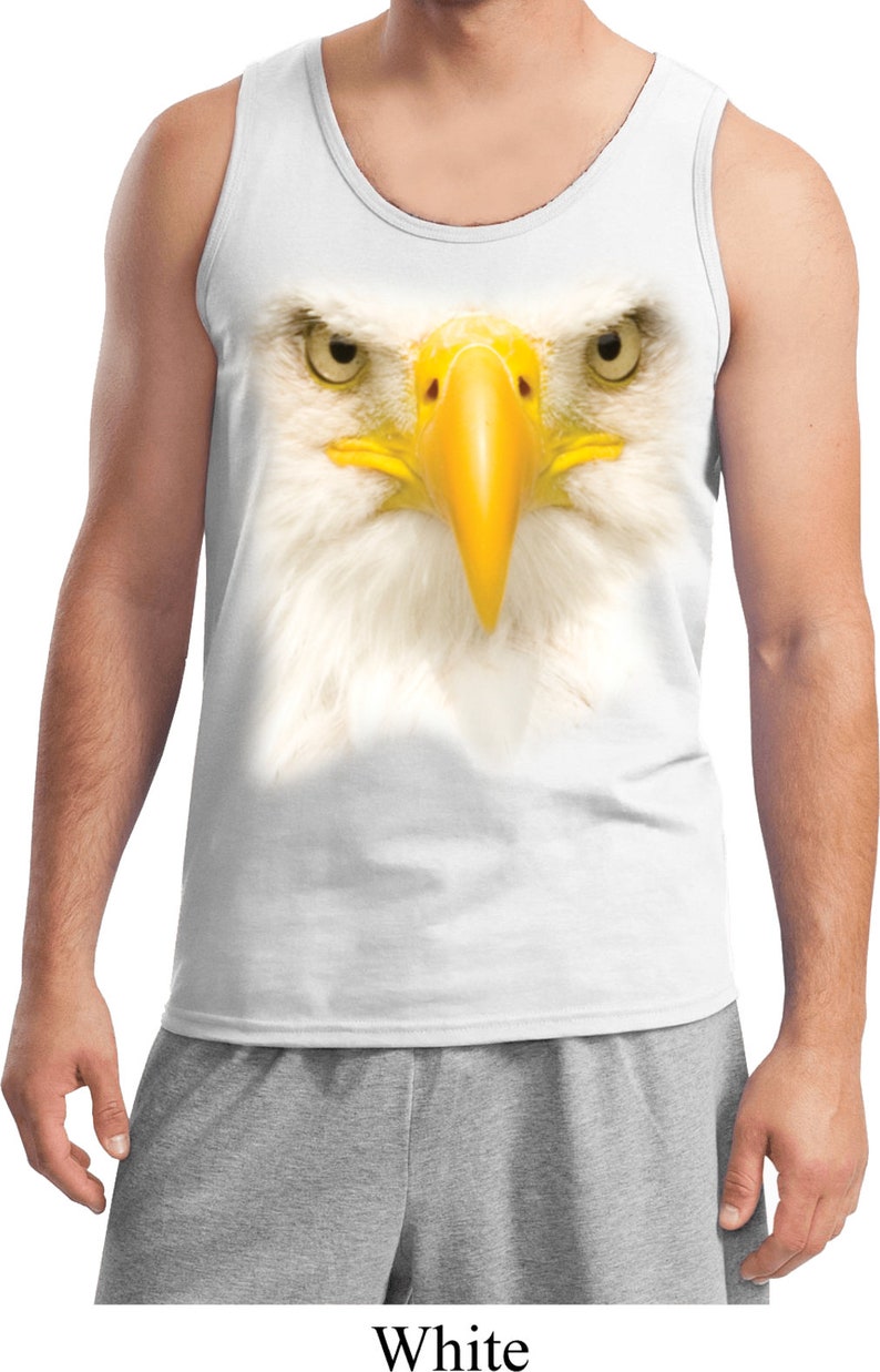 Men/'s Big Bald Eagle Face Tank Top 17698HL0-2200