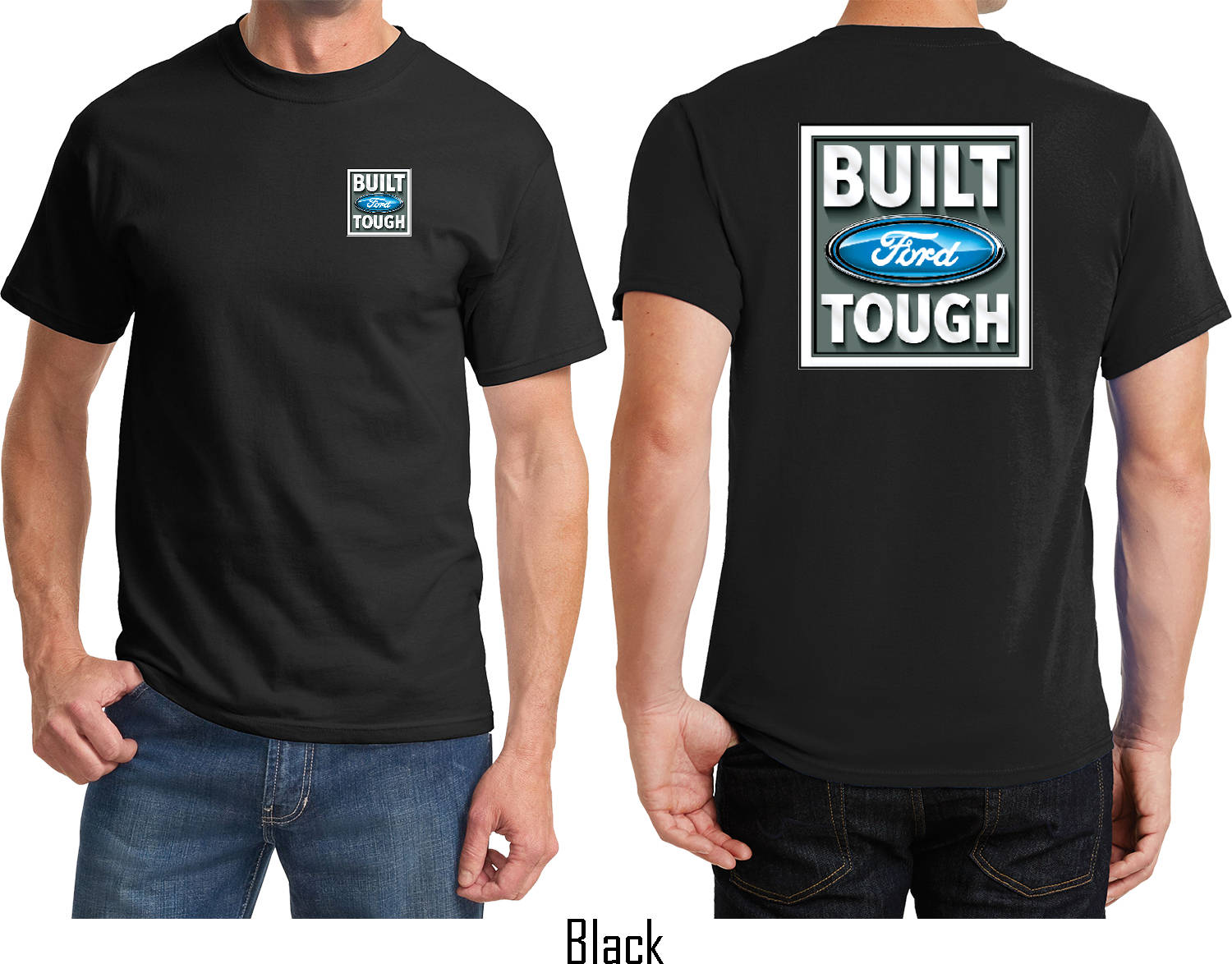 Built Ford Tough Front & Back Print Tee T-shirt 10828HD2-FB