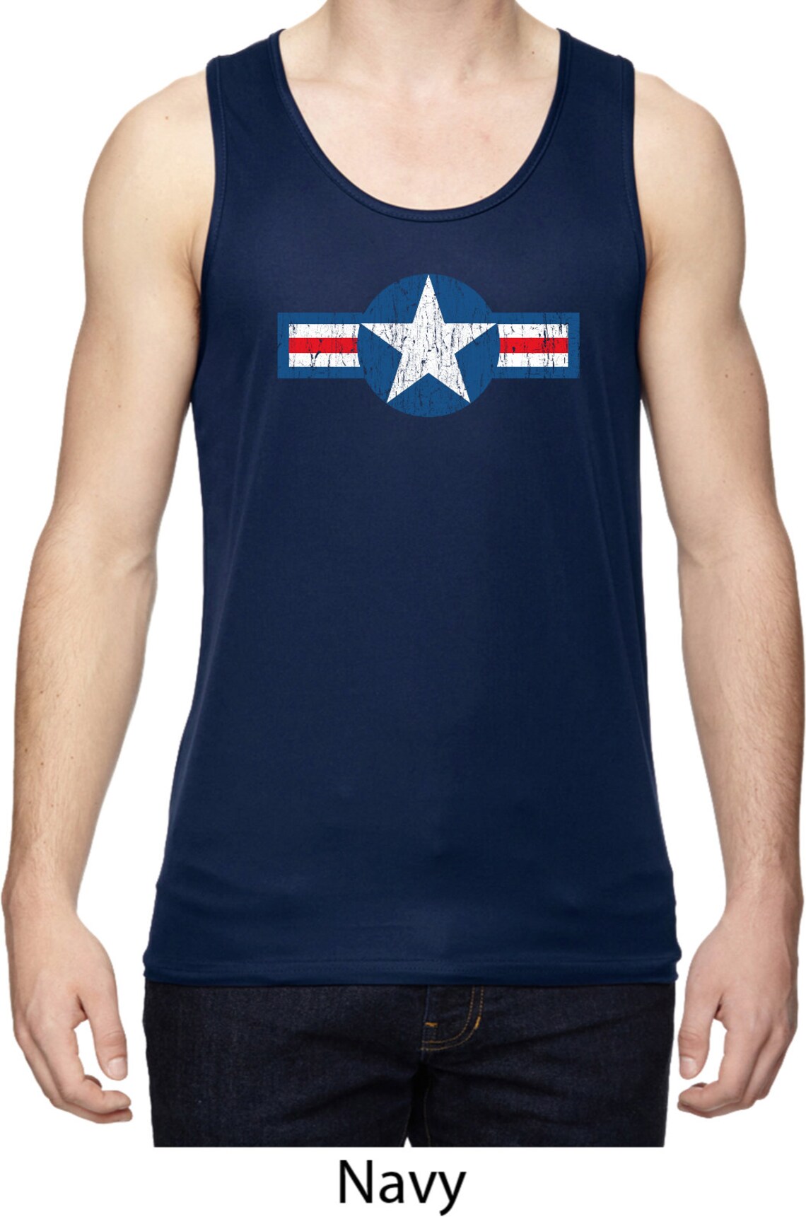 Distressed Air Force Star Men's Moisture Wicking Tank Top Etsy