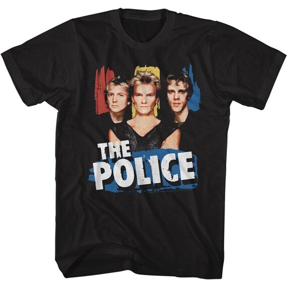 Officially Licensed the Police Black Shirt – Vintage Artwork Photo