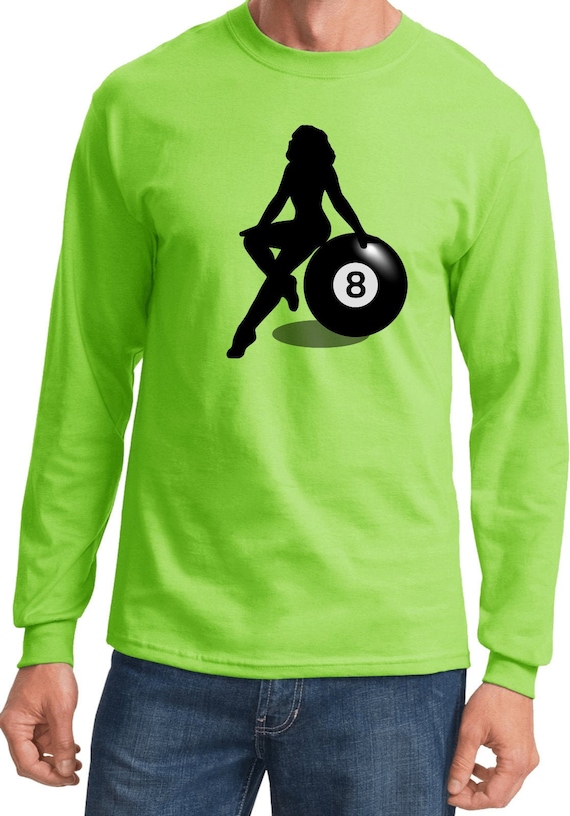 Billiards Pinup Girl 8 Ball Long Sleeve T-shirt PINUP-PC61LS - Etsy