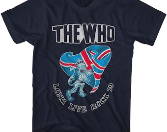 The Who Long Live Rock Navy Blue Shirts