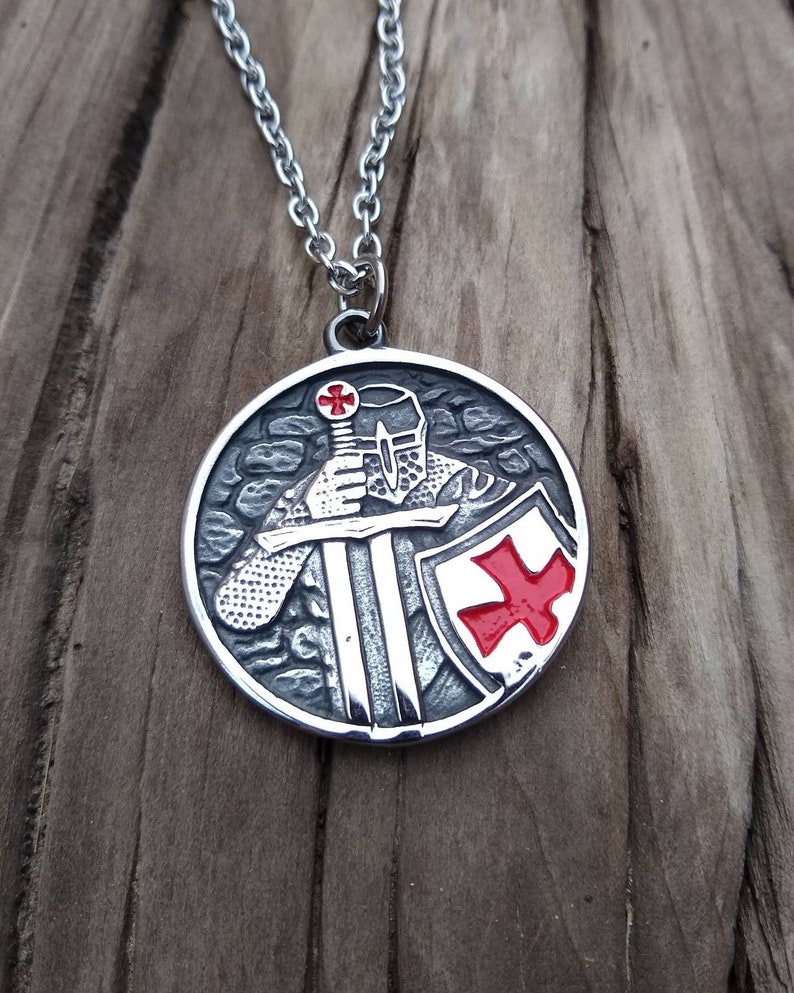 Knights Templar Necklace. Templar Shield Necklace. Jewelry | Etsy