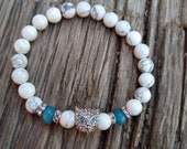 Owl Bracelet. Teacher Gift. Graduation Bracelet. Gemstone Bracelet. 8mm