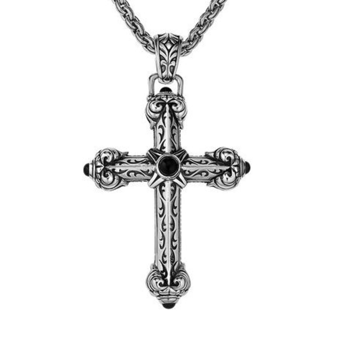 Men's Cross Necklace. Stainless Steel Cross Necklace. Etsy