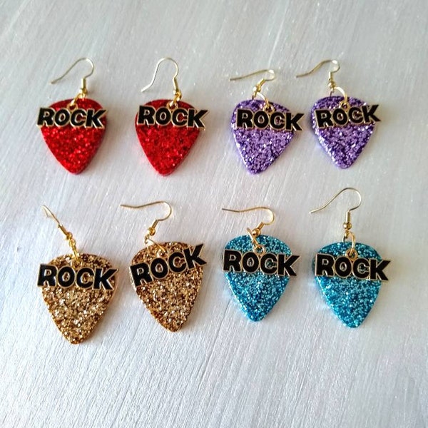 Guitar Pick Earrings Etsy