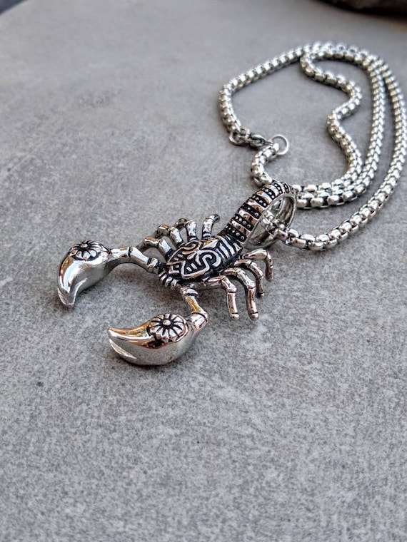 Stainless steel deals scorpion pendant