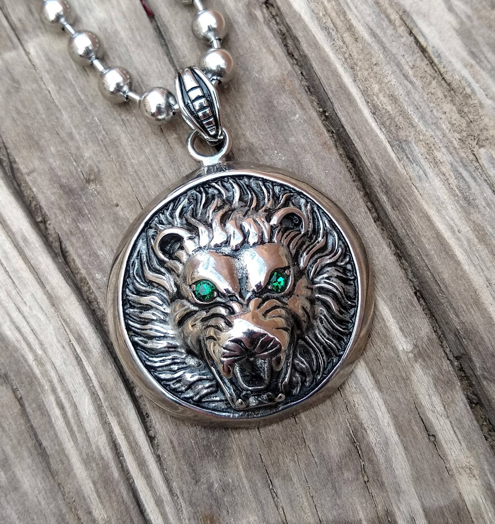 Lion Necklace. Lion Head Necklace. Stainless Steel. Jewelry Etsy