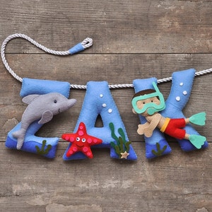 Banner con nombre de fieltro, decoración de guardería, regalo personalizado, letras de fieltro para regalo de bebé, guirnalda con nombre de bebé para habitación de niño, nombre de fieltro personalizado, HECHO A PEDIDO