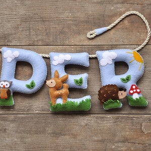 Filz Namen Girlande, Filz Buchstaben, Namensgirlande, Namensgirlande für Mädchen, Namensgirlande für Mädchen, Namensgirlande für Mädchen, MADE TO ORDER