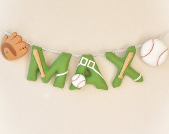 Baseball nursery decor, baby name sign, custom baby name