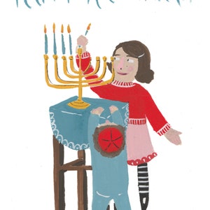 Pack de 5 cartes Hanukkah heureux