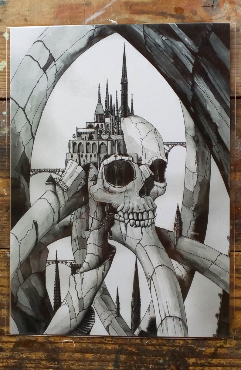 SKULL LANDSCAPE A4 print gothic print occult print Etsy SKULL LANDSCAPE A4 print gothic print occult print Etsy