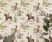 Western Cowgirl Wallpaper, Cactus Temporary Wall Mural, Texas Cacti Peel and Stick Wall art, Botanical landscape Wall covering CB6
