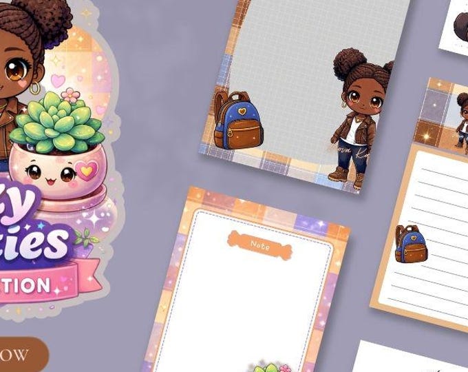 Chibi Notepad, Cozy Cuties Collection, Stationery