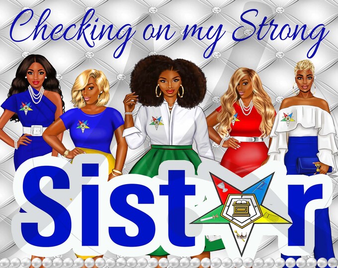 Checking on my sister- OES- Blank card