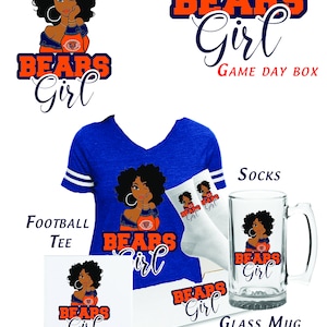 It's me Chicago Bears Football Set- Maglia da calcio-Maglia da giorno da gioco- Stagione calcistica -Maglia da calcio femminile-Maglietta grafica da calcio- Portellone posteriore