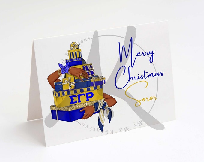 Merry Christmas Soror!!- Blank Card, Sisterhood, AKA