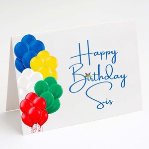 Feliz cumpleaños Sis, OES- Tarjeta en blanco
