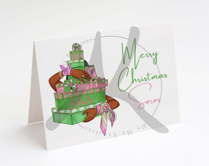 Merry Christmas Soror!!- Blank Card, Sisterhood, AKA