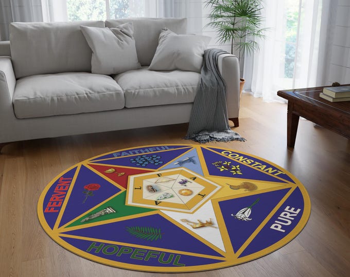 Order of the eastern star, OES Round Rug