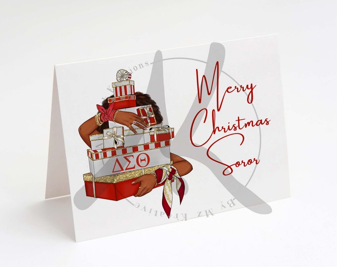 Merry Christmas Soror!!- Blank Card, Sisterhood, Delta Sigma Theta