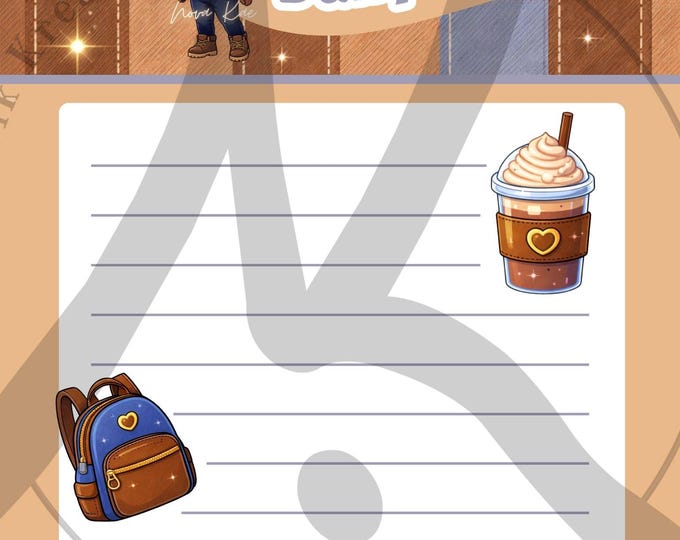 Chibi Cozy Notepad, Daily Notes (Digital Download