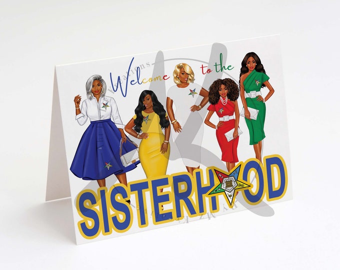 Welcome to the Sisterhood OES Greeting Card 2- Blank Card