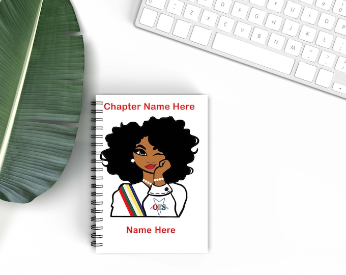 Order of Eastern Star Notebook, OES Notebook 5.5" x 8.5, OES, Journal, Black Girl Journal, Journaling, OES