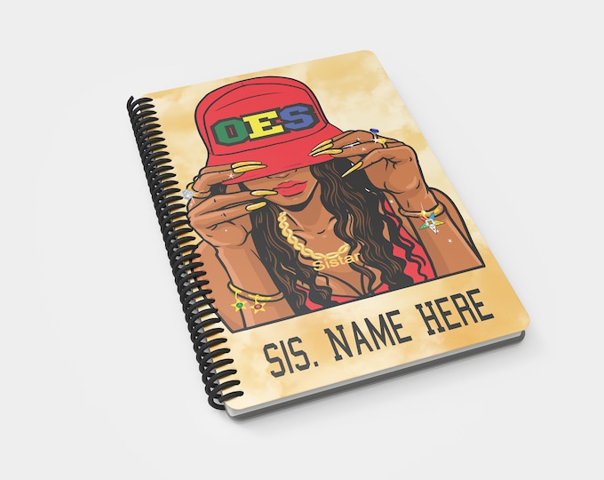 Order of Eastern Star Notebook, OES Notebook 5.5" x 8.5, OES, Journal, Black Girl Journal, Journaling, OES