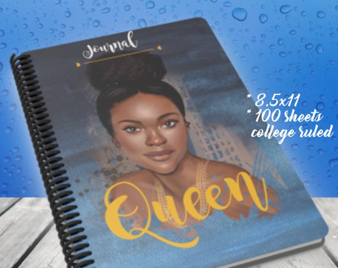 Black Girl Notebook, Spiral Notebook, Afrocentric Notebook, Melanin Notebook, African American Woman Journal Notebook, Journal Notebook