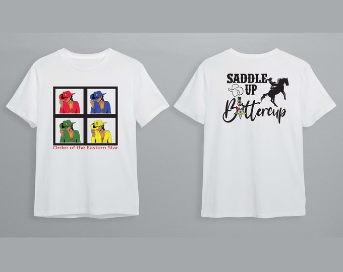 OES cowgirl tee, saddle up