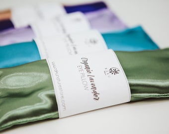 Purple Satin Eucalyptus Eye Pillow, Weighted Eye Pillow with flaxseeds, Heated Eye Mask, Yoga Eye Pillow, Sinus, Headache,Migraine Relief!