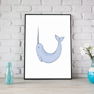 Narwhal illustration (Digital download)