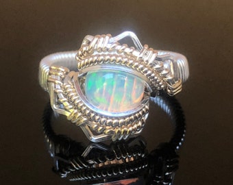 Energy Ethiopian Opal Wire Wrapped Ring Jewelry Designs by Ryan Eure