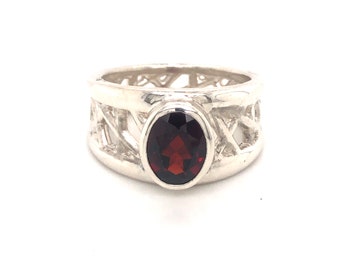 Garnet Connection Series Ring