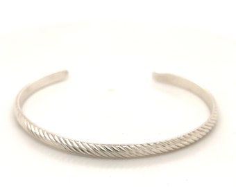 Half Twist 0.925 Sterling Silver Cuff C-Bracelet