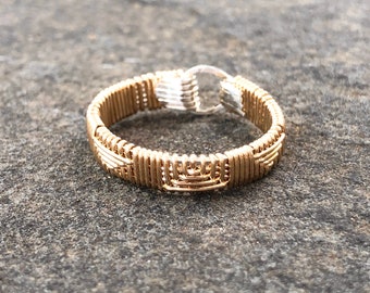Chevron Band Wire Woven Ring