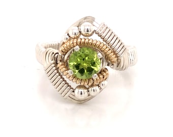 Orion Wire Wrapped Peridot Ring