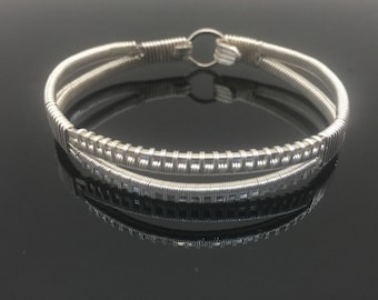 Elite Split Band Tribe Pattern Wire Wrapped Hand Crafted Bangle Bracelet
