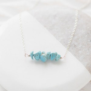 Sterling Silver Turquoise Gemstone Necklace