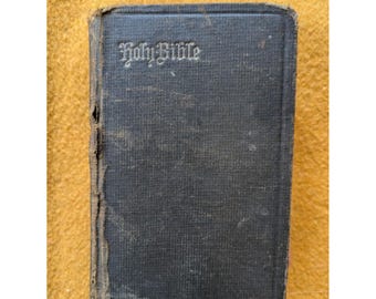 Bibbia autopronunciante AJ Holman & Co. Edition - Antica stampata nel 1902, Philadelphia PA - Bibbia tascabile per famiglie, vintage, primi anni del 1900