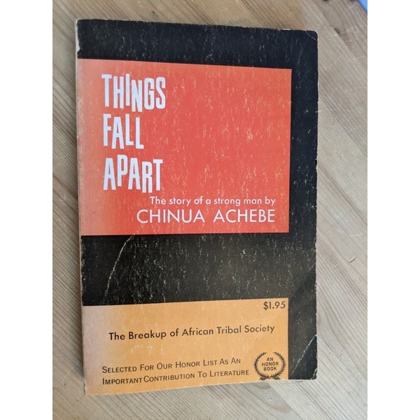 Things Fall Apart by Chinua Achebe - First Honor Book Edition - Rare 1965 Paperback 1st Ed. Nigerian African Colonial Identity Classic Novel