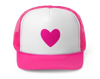 Mabel Pines from Gravity Falls Heart Hat - Hot Pink Trucker Cap - Character Costume Halloween Outfit Disney Oregon Pacific Northwest Dipper