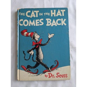 The Cat In The Hat Comes Back - Dr. Seuss  1958 First Edition, Education Edition 1st - 1950s Vintage Sequel Sally Bathtub Beginner Book Snow