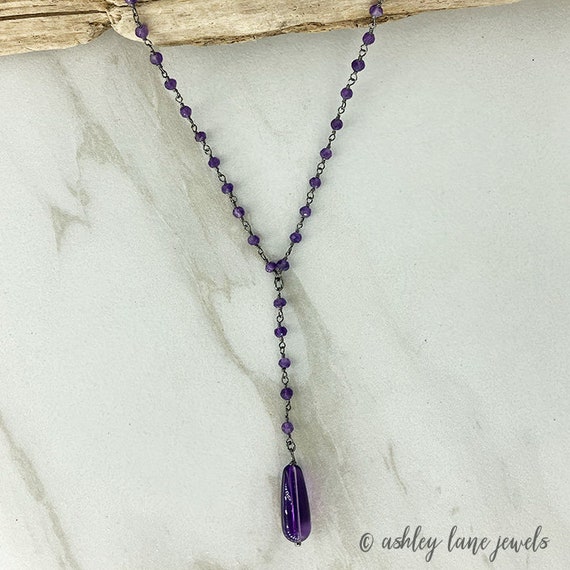 【BLACK PURPLE】VINTAGE CUBIC CHAIN NECKLACE☆男女兼用☆ Sb59d3a85ca144a13966a909bc63da