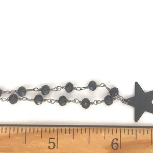 MIDNIGHT STAR Gunmetal Black Star CHOKER Single or Double Choker Black Star Necklace All Black Necklace Double Layer Black Necklace image 8