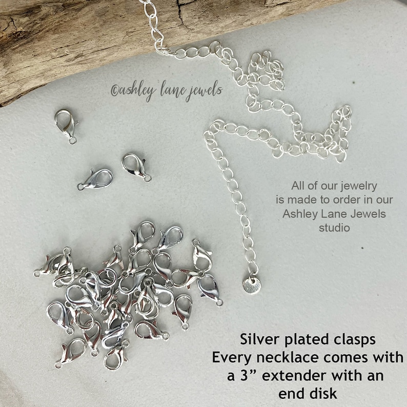 Silver LOGO Necklace Silver Rectangle Initial Pendant Necklace Letter