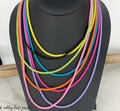 UNCHAINED Thin 3mm Colorful Enamel Chain Necklaces 3mm Enamel Box Chain  Pink Turquoise Black Orange White Yellow Green Blue Purple